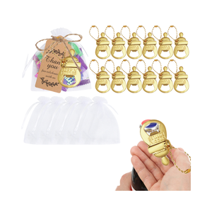 时尚合金婴儿奶瓶设计钥匙扣开瓶器创意派对促销礼品生日洗礼装饰品 - Product Image 1