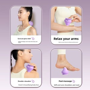 Al por mayor Bola de fascia de absorción con vibración y compresa caliente, ventosa para relajación muscular de la planta del pie y masaje de membrana cervical - Product Image 5