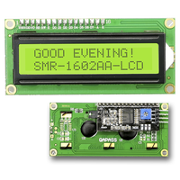 شاشة عرض LCD 16*2 16x2 1602 باللون الأصفر والأزرق والأبيض بجهد 5 فولت و3.3 فولت مع واجهة IIC I2C