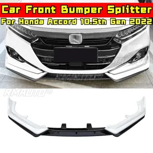 <b>For</b> Honda Accord 10.5th Gen 2022 Body Kit Front Bumper Lip Glossy Black Sport Style Bumper Splitter <b>Diffuser</b> <b>Car</b> Accessories - Product Image 1