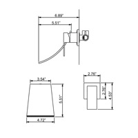 Robinet mural cascade moderne monotrou pour hôtel, cartouche céramique, laiton brossé doré, certifié NSF, pour approvisionnement transfrontalier