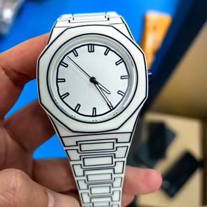 Reloj de Cuarzo para Hombre 2025, Nuevo Modelo, Diseño de Líneas Gruesas, Correa Azul, Octagonal, Logotipo Personalizado, 5BAR Resistente al Agua - Product Image 6