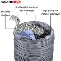 Tuyau flexible composite en aluminium argenté à densité accrue, directement de l'usine, pour système de ventilation HVAC