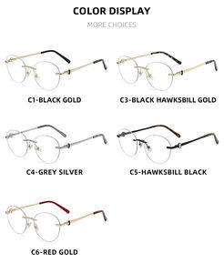 金属光学ガラスフレーム,新デザインリムレスガラスフレーム - Product Image 6