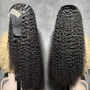 Perruques en cheveux humains brésiliens 100% naturels, bouclés <span class=keywords><strong>Pixie</strong></span> Double Drawn, vente en gros, pour femmes noires, perruques bouclées birmanes naturelles sans colle - Product Image 1