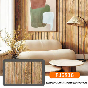 Panneau mural en PVC WPC à rayures en <span class=keywords><strong>bois</strong></span> moderne, crédence, <span class=keywords><strong>papier</strong></span> <span class=keywords><strong>peint</strong></span> auto-adhésif en vinyle pour la décoration du salon, <span class=keywords><strong>papier</strong></span> <span class=keywords><strong>peint</strong></span> en mousse 3D - Product Image 5