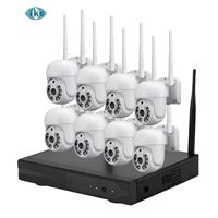 Eseecloud 2.4G 5G WIFI Nirkabel 4CH 8CH Kit NVR Keamanan 3MP 5MP Mini PTZ CCTV AI Audio Video Penglihatan Malam Alarm Kamera Luar Ruangan