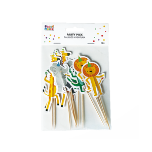 902361 Jungle <strong>Animal</strong> Band <strong>Cake</strong> <strong>Topper</strong> Picks Birthday Party Cupcake Decorations with Lion Elephant Giraffe and Crocodile - Product Image 6