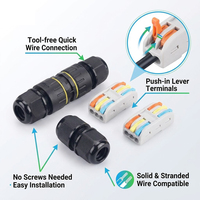 Connecteur rapide étanche IP68 DREAM M25, bornier à levier sans outil pour connexion d'éclairage LED extérieur