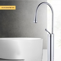 Robinet de lavabo à poser en acier inoxydable massif, installation sous plan, design moderne et minimaliste, finition émaillée, pour hôtels et appartements