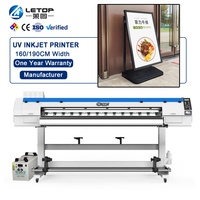 Impresora de inyección de tinta LETOP Factory 1600MM 1900MM I3200 I1600 XP600 Plotter UV de rollo a rollo para vinilos y pegatinas