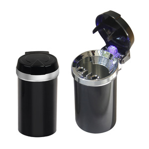 Cenicero de Coche Abatible con Luz LED Azul de Alto Brillo, de Metal, para el Interior del Vehículo, Regalo para Coche - Product Image 6