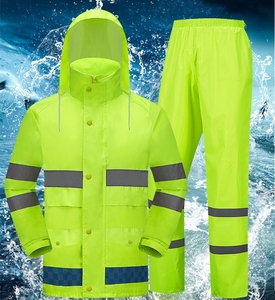 Impermeable de Alta Calidad para Hombre, 100% Impermeable y Resistente al Viento, de PVC y Poliéster, Color Verde Fluorescente, 0.19mm de Grosor - Product Image 4