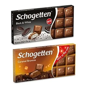 Schogetten अल्पाइन मिल्क चॉकलेट-कुकीज़ और क्रीम 100g