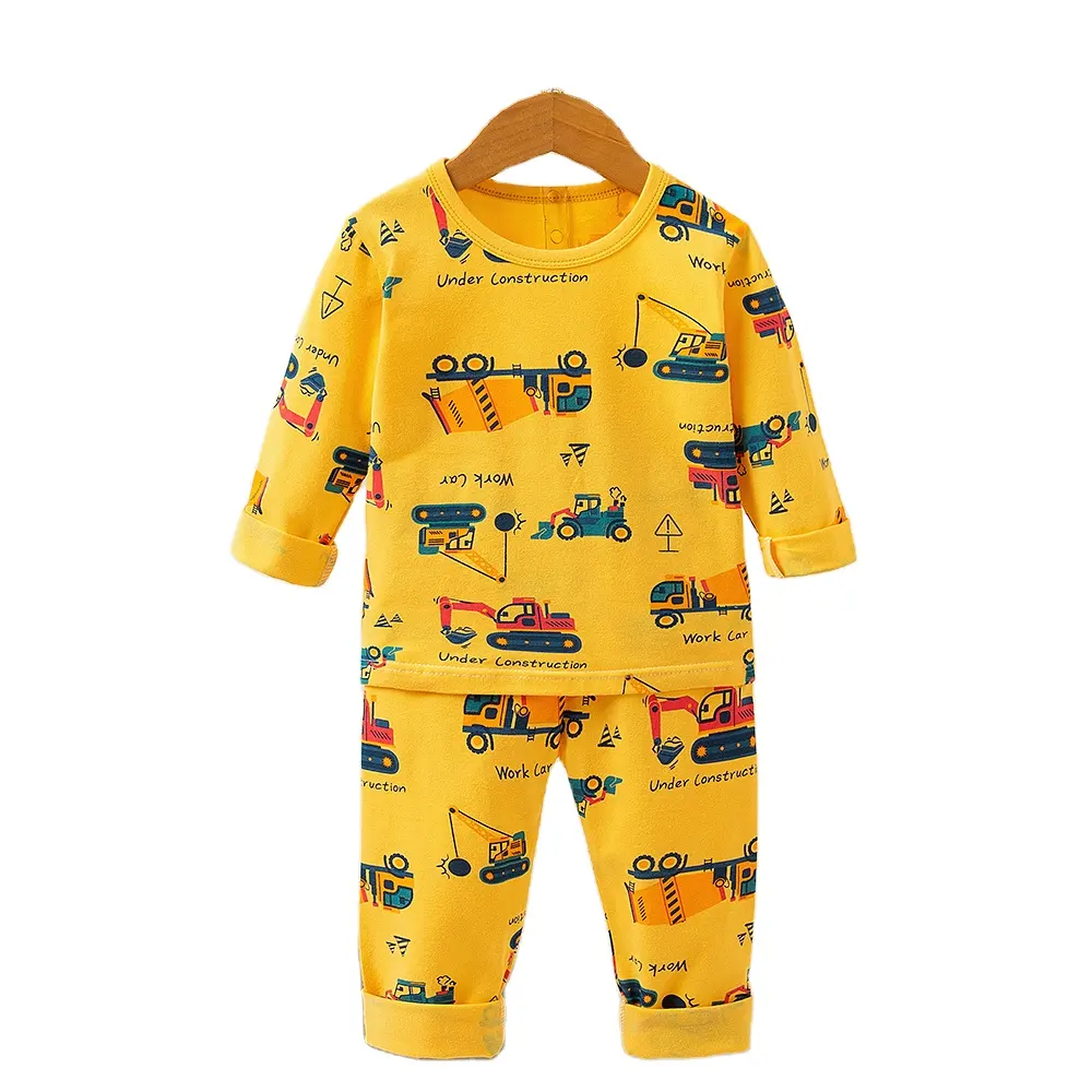Пижама с коротким рукавом с мультяшным принтом, Повседневная Милая Пижама для мальчиков