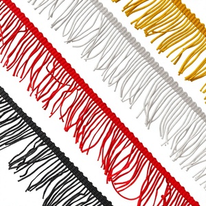 Bordure en dentelle à franges de 2' en polyester pour textile de maison, marque KUSHANG TEXTILE, origine Gujarat, vente en gros - Product Image 1