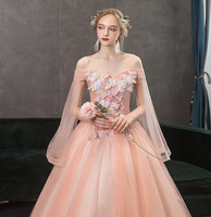 NDC10001 Nouvelle jupe longue de soirée pour hôtesse de banquet, jupe longue en mousseline rose pour mariage, robe de soirée pour femmes