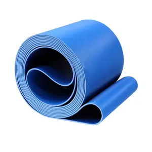 Customized Blue Sidewall Cleat Chevron Edge Flat PVC Conveyor Belt