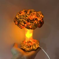 Nouvelle lampe de table créative à impression 3D, décoration d'explosion, nuage de champignons, lampe d'explosion nucléaire