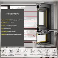 Ventanas de Vidrio Templado de Estilo Personalizado NFRC AS2047 Certificadas para Ventanas de Parques Industriales, Ventanas Plegables de Aluminio