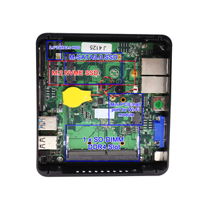 Eglobal คอมพิวเตอร์ขนาดเล็กราคาถูก I-ntel Celeron J4125 2COM 4USB <span class=keywords><strong>32GB</strong></span> DDR4 1TB SSD HD HD VGA Dual Display Display fanless IOT Industrial Computer BOX - Product Image 6