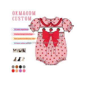 Bộ đồ bé gái bán buôn, quần áo trẻ em xếp ly, bộ đồ trẻ em kiểu bồng bềnh, nơ to, bèo nhún, bộ liền thân trẻ em - Product Image 5