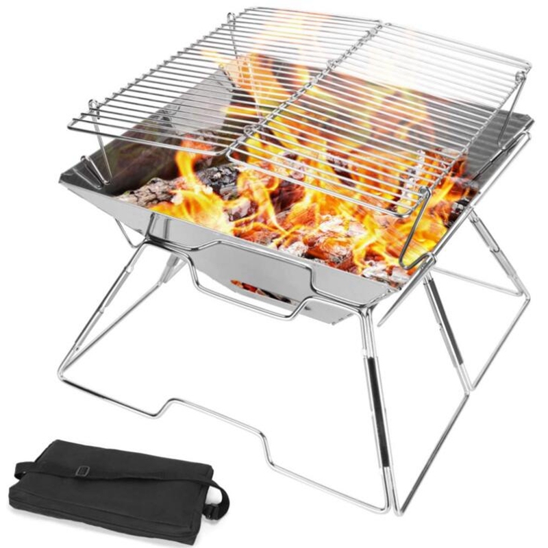 Portable firewood stand Stainless steel Picnic grill OEM outdoor camping stove