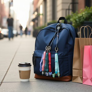 Portacarte in metallo con cinturino a cartoni animati DAM, colorato e regolabile, per borsa, portachiavi, accessorio moda - Product Image 2