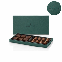 Boîte cadeau en carton personnalisée de luxe avec couvercle et base, couleur or rouge vert, laminage mat, boîte à chocolat