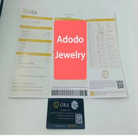 Moissanite avec certificat GRA, couleur D, moissanite ronde, 50 points, 1 carat, 2 carats, 3 carats, certificat du fabricant d'origine