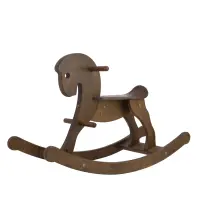Старинная Деревянная винтажная лошадка-качалка, игрушка для детей и детей