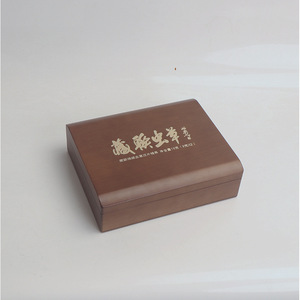 Tibetan Cordyceps <b>Herb</b> Storage <b>Box</b> Wood Material Rectangle Shape Gold Stamp Design General Packaging Wenzhou Origin - Product Image 1