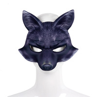 Masque de renard blanc en EVA imprimé pour la fête du Poisson d'avril, Halloween, carnaval, accessoires de fête, Wish AliExpress