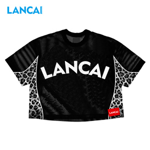 Lancai Custom Piping Football Jersey <b>Shirt</b> Men Streetwear Clothing Color Block <b>Patchwork</b> Black Real Tree Camo Football <b>Shirts</b> - Product Image 1