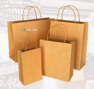 Bolsa de Papel Kraft Clásica Ecológica con Asas Retorcidas de 11412 Pulgadas, Color Marrón, Reutilizable, Reciclable, con Recubrimiento UV, para Supermercado - Product Image 3