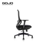 Chaise de bureau ergonomique moderne, confortable, pivotante en maille, pour les cadres et les visiteurs, en nylon durable.