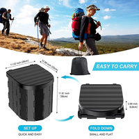Toilette extérieure en plastique portable facile à plier Porta Potty pour les activités décontractées pour les urgences de camping