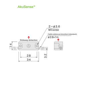 AKUSENSE Capteur d'ouverture <span class=keywords><strong>de</strong></span> porte magnétique filaire/sans fil pour <span class=keywords><strong>portail</strong></span> d'entrée, sonnette <span class=keywords><strong>de</strong></span> garage, protection IP67, 12mm - Product Image 3