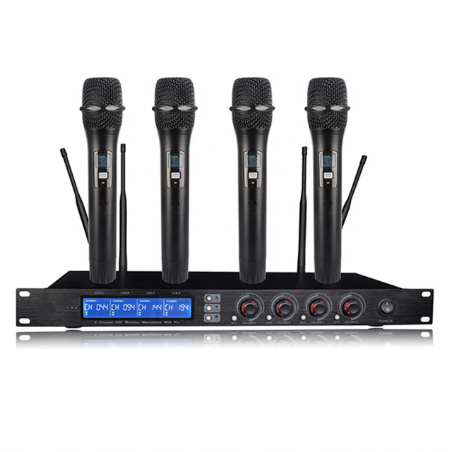 Professional Stage Performance Sound System 4 Channels Outdoor Wireless Microphones Outdoor Sound System