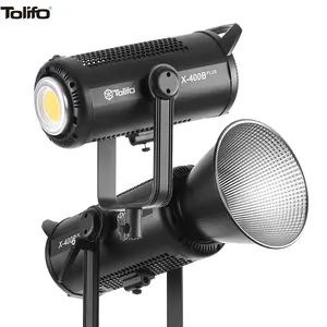 Tolifo-luz LED para estudio de fotografía, X-400B plus, profesional, bicolor, 2700K-6500K, vídeo continuo, Cob, para grabación de vídeo