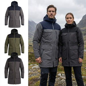 معطف تكتيكي متعدد الاستخدامات مقاوم للرياح، سترة أنيقة متعددة الجيوب <span class=keywords><strong>3</strong></span> في 1 مقاومة للماء وحرارية بطول متوسط - Product Image 1