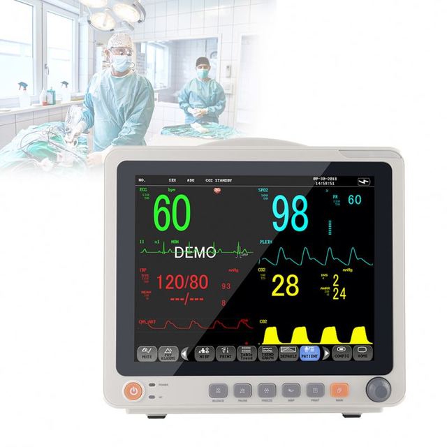 For MSLMP30 Handheld Multiparameter Veterinary Vital Sign Monitor 3.5" TFT Color Screen 48 Hours Battery Life Metal