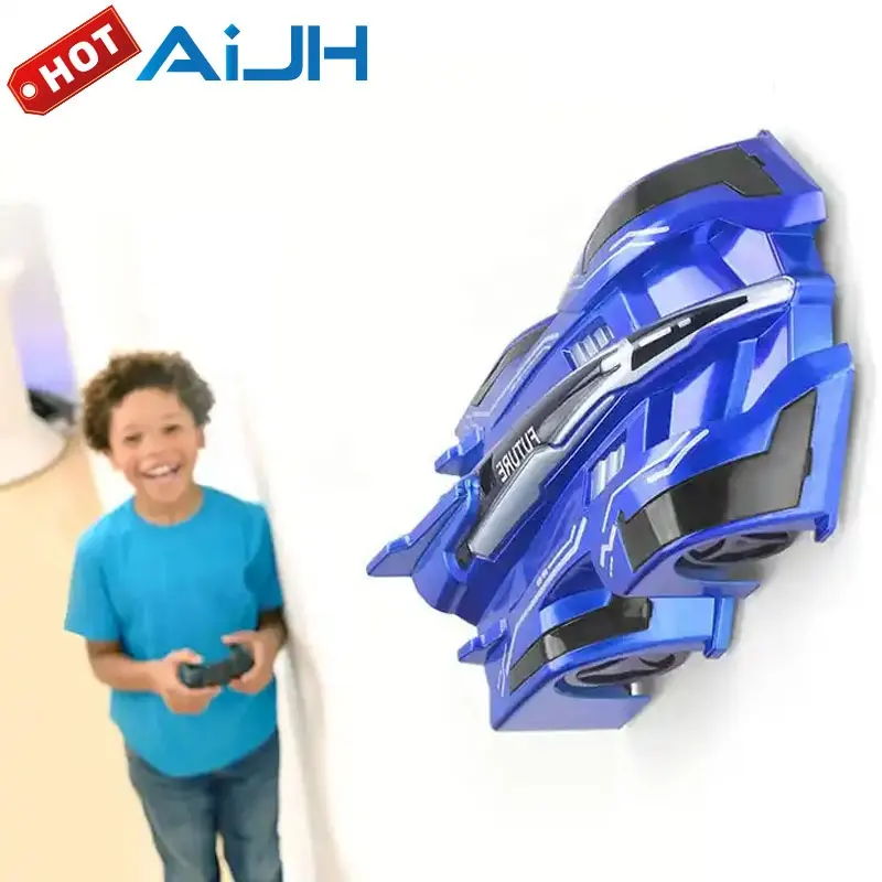 AiJH RC Mini coche Wall-climbing Drifting Rc coche eléctrico recargable Radio Control escalada coche Juguetes