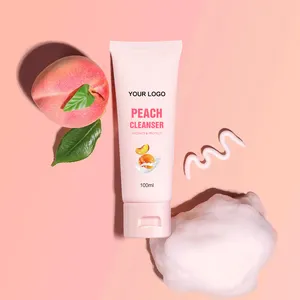 Hot giữ ẩm dưỡng ẩm da bán buôn 100ml làm trắng chuyên nghiệp làm sạch sâu rửa mặt đào Facial Foam Sữa rửa mặt