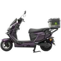 Moto électrique à frein à disque avant 265 mm et arrière 220 mm, grande capacité de charge, puissance de pointe 2500W, couleurs noir, violet, blanc, gris, avec sièges spacieux.