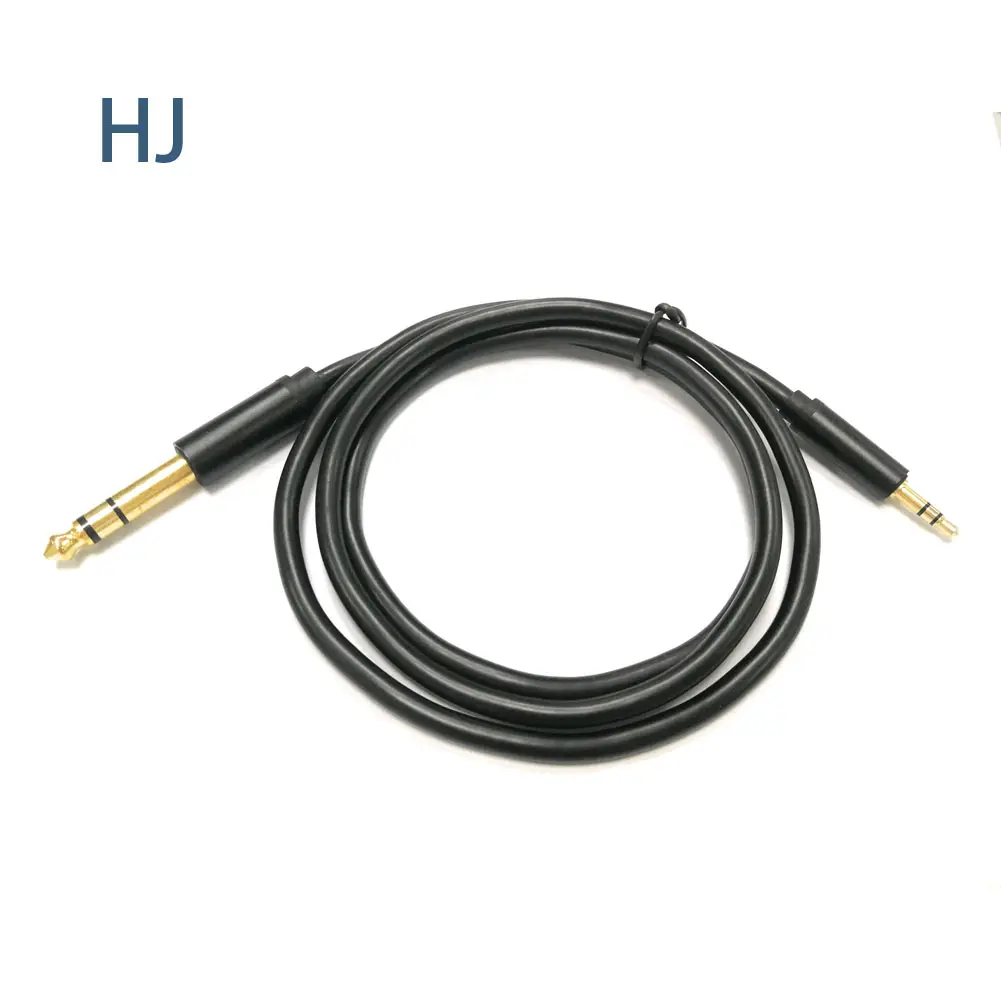 6.35mm Factory Supply 1/4" Male To 3.5mm Durable 1/8" Male TRS Stereo Audio Cable Mono Cable Guitar Cable
