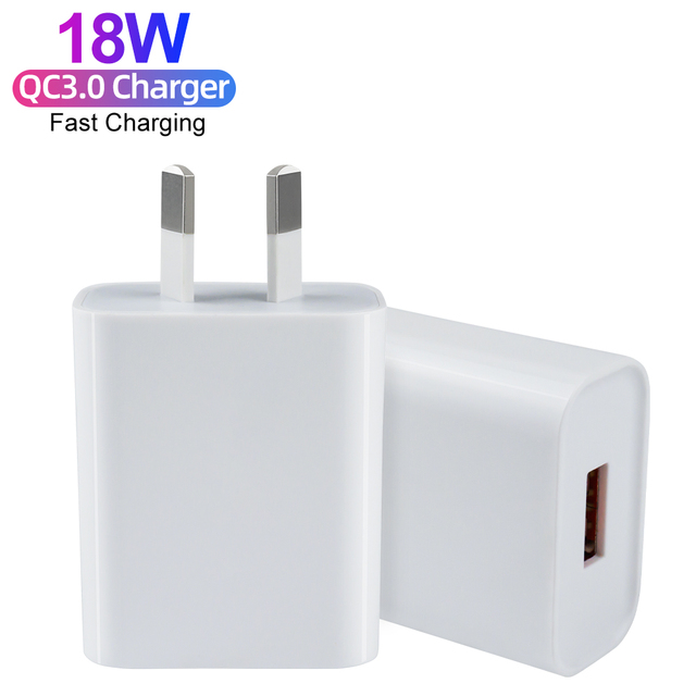 Hot Sale Australia AU Plug Phone Charger QC 3.0 USB Travel Wall Quick Fast Charger AU Plug Wall Charger