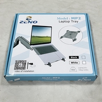 Bras de moniteur Zeno 17-27 pouces à ressort à gaz pour trading Forex, support PC réglable en hauteur avec plateau pour ordinateur portable
