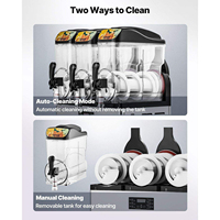Nueva Máquina Comercial de Granizados de Acero Inoxidable 400W 220V de Alta Productividad con Función de Agitación/Spray para Tiendas de Postres