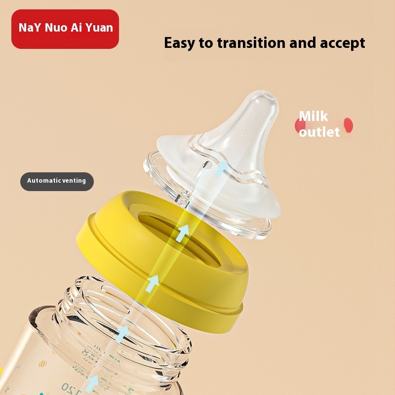 Colorful Cartoon Silicone Baby Bottle Anti